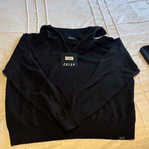 NWT Black Men's quarter zip